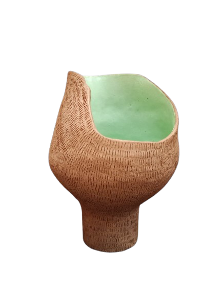 Vaso texturizado verde