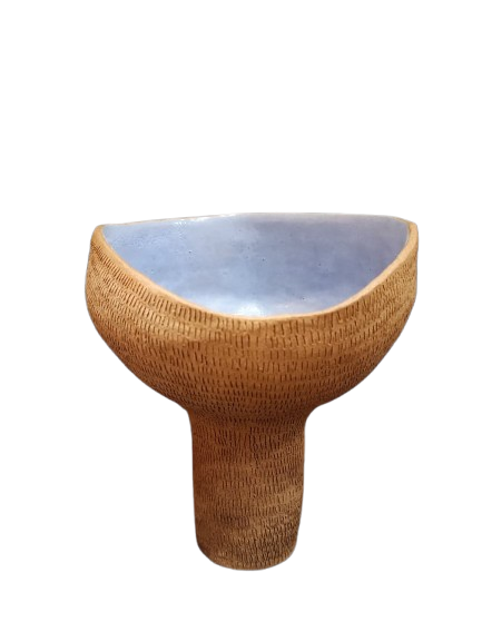 Vaso texturizado azul