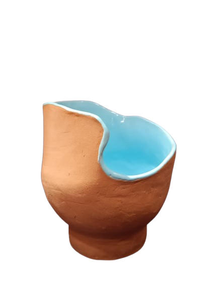 Vaso irregular azul