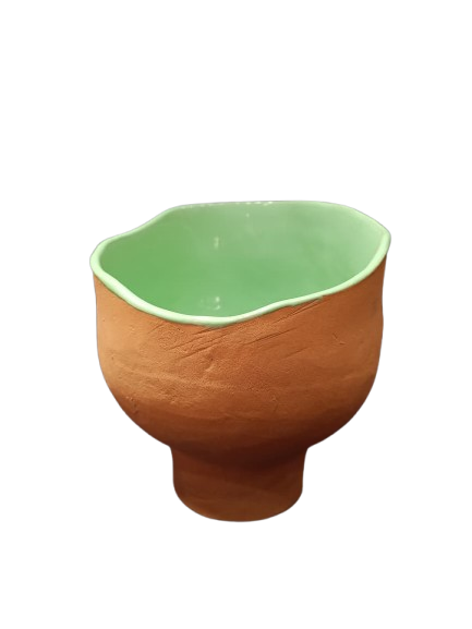 Vaso irregular verde