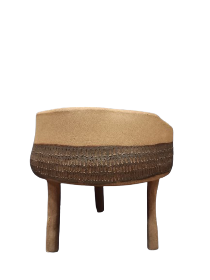 Vaso com três pés médio