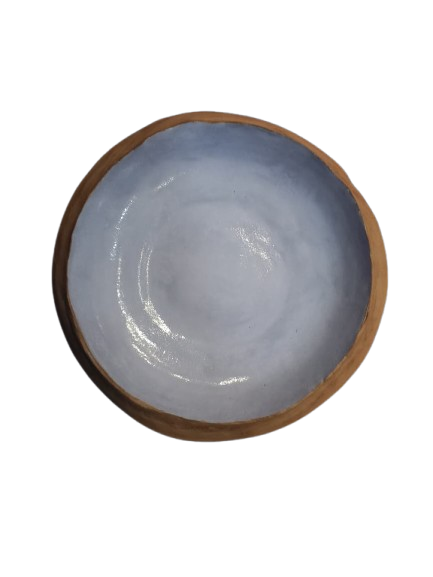 Prato borda larga azul