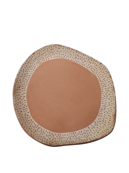 Prato sgrafito engobe branco 02