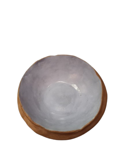 Tigela borda larga azul