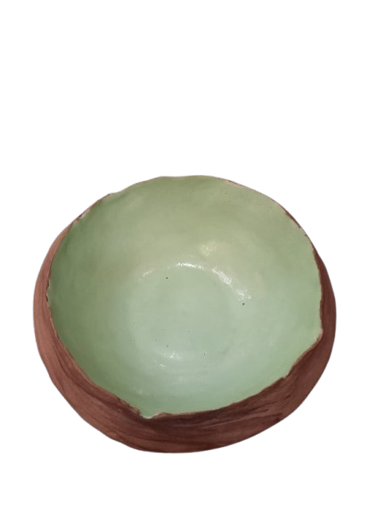 Tigela borda larga verde