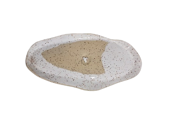 Prato orgânico branco coração