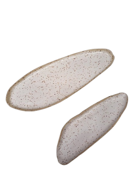 Set de pratinhos orgânicos brancos